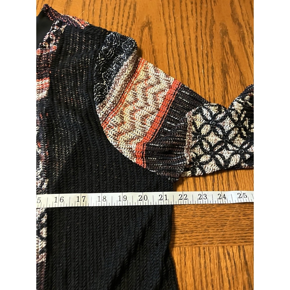 Catherines Sheer Mesh 1 ButtonCardigan Size 0 14W 16W Aztec Southwest - Picture 9 of 10
